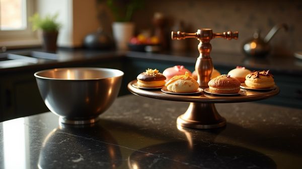 L'art de la pâtisserie révélé par le plateau tournant